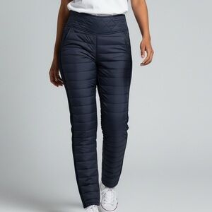 NWT DOLY JOYNIC High Waisted Quilted Winter Wear Blue Puffer Pants| See video